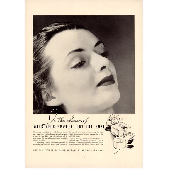 Primrose House Chiffon Face Powder Ivory 1937 Vintage 9oz NEW Deco Box Collector - Picture 8 of 8